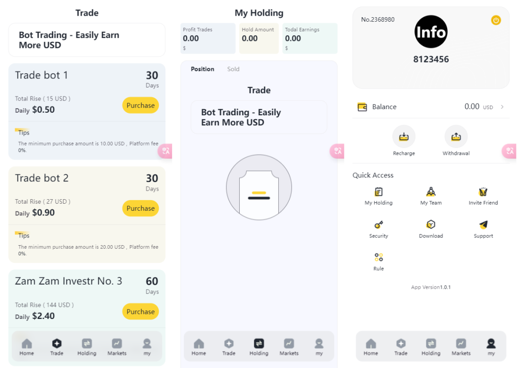 图片[2]-海外版AI量化区块链系统源码 UI精美-淘金源码