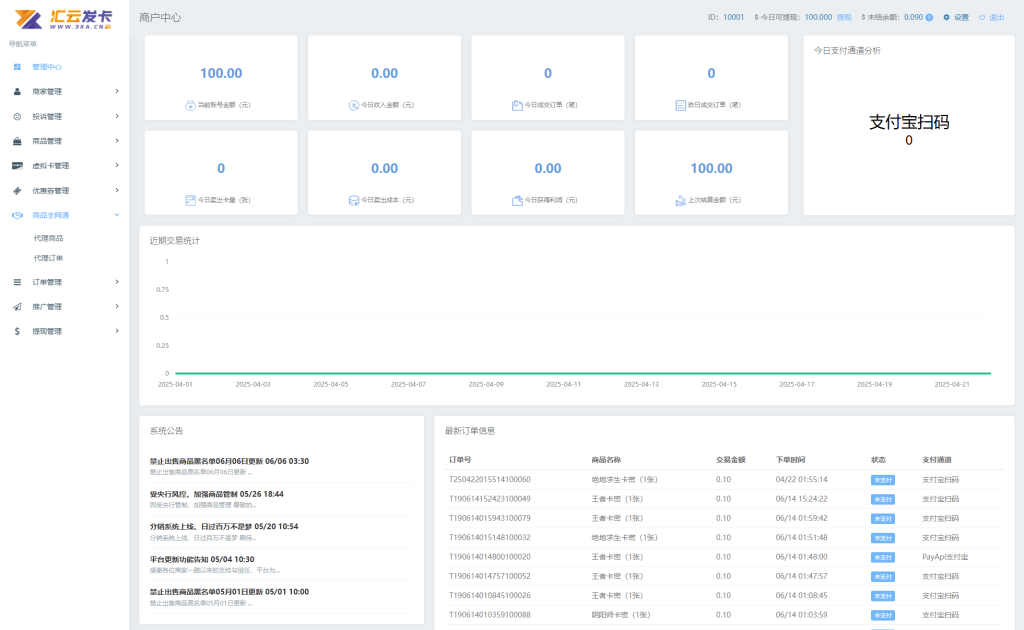 图片[3]-最新商业完整版企业自动发卡系统源码 代理分销 全新UI 多模板-淘金源码