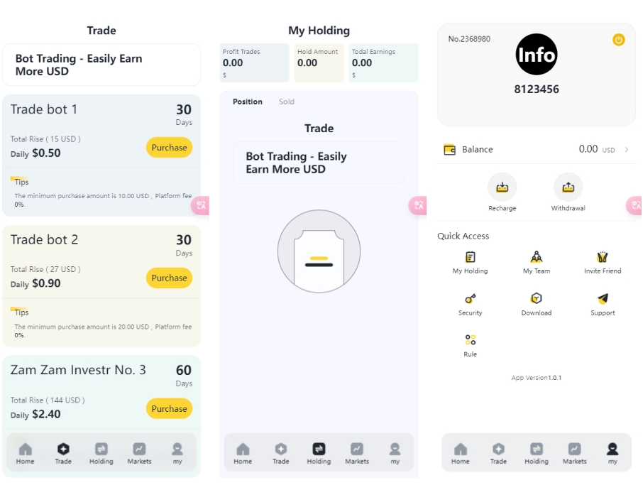 图片[2]-海外版AI量化区块链系统源码 区块链管理系统架构设计 UI精美-淘金源码