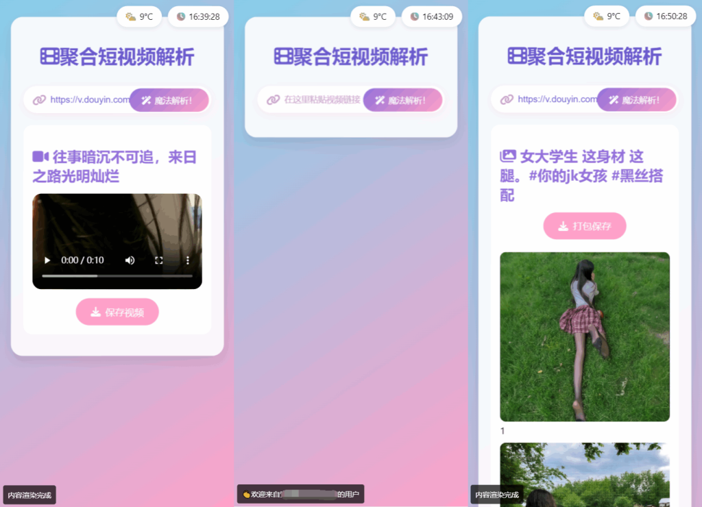 图片[2]-全新二次元聚合短视频解析去水印系统源码 自适应双端-淘金源码