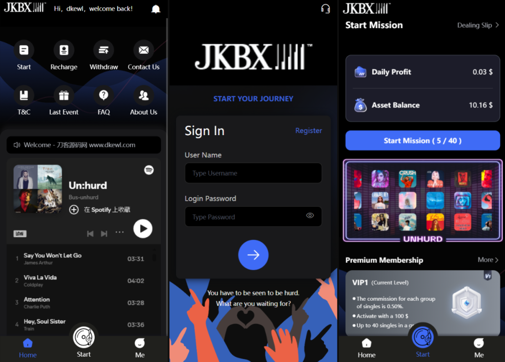 JKBX海外音乐抢单系统源码 Thinkphp框架 附教程-淘金源码
