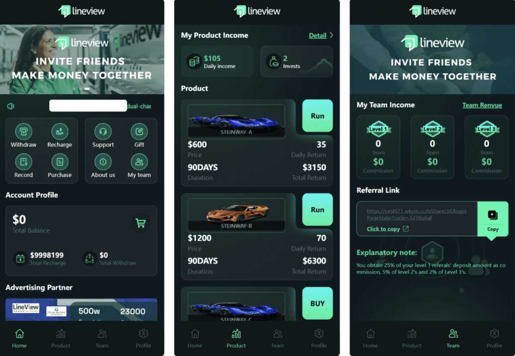 lineview海外汽车投资理财源码/前端html+后端PHP-淘金源码